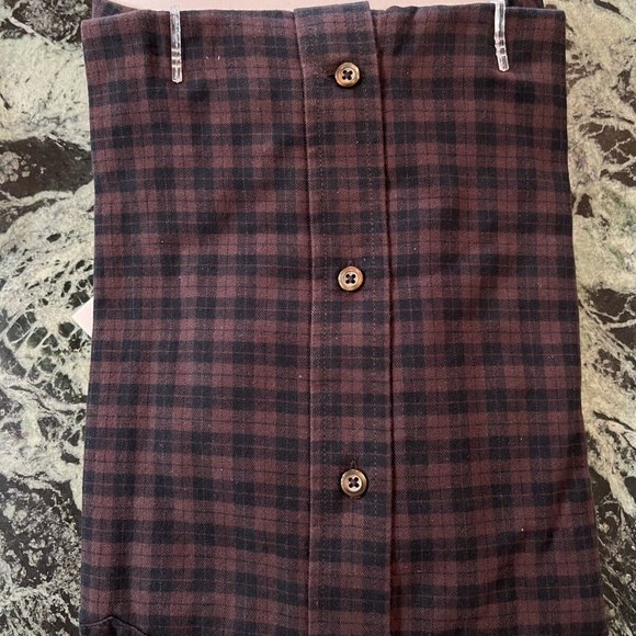 NWT MEN'S SLATE AND STONE LONG SLEEVE BUTTON DOWN LUCAS SHIRT S BROWN PLAID - Picture 2 of 9